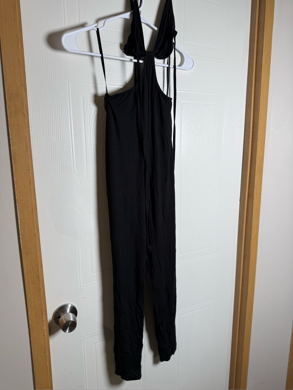 SHEIN Black Sleeveless Halter Jumpsuit